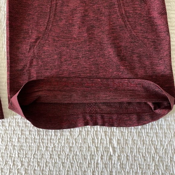 Lululemon Swiftly Tech Long Sleeve In Heathered Dashing Purple Size 4 Burgundy - Picture 10 of 12